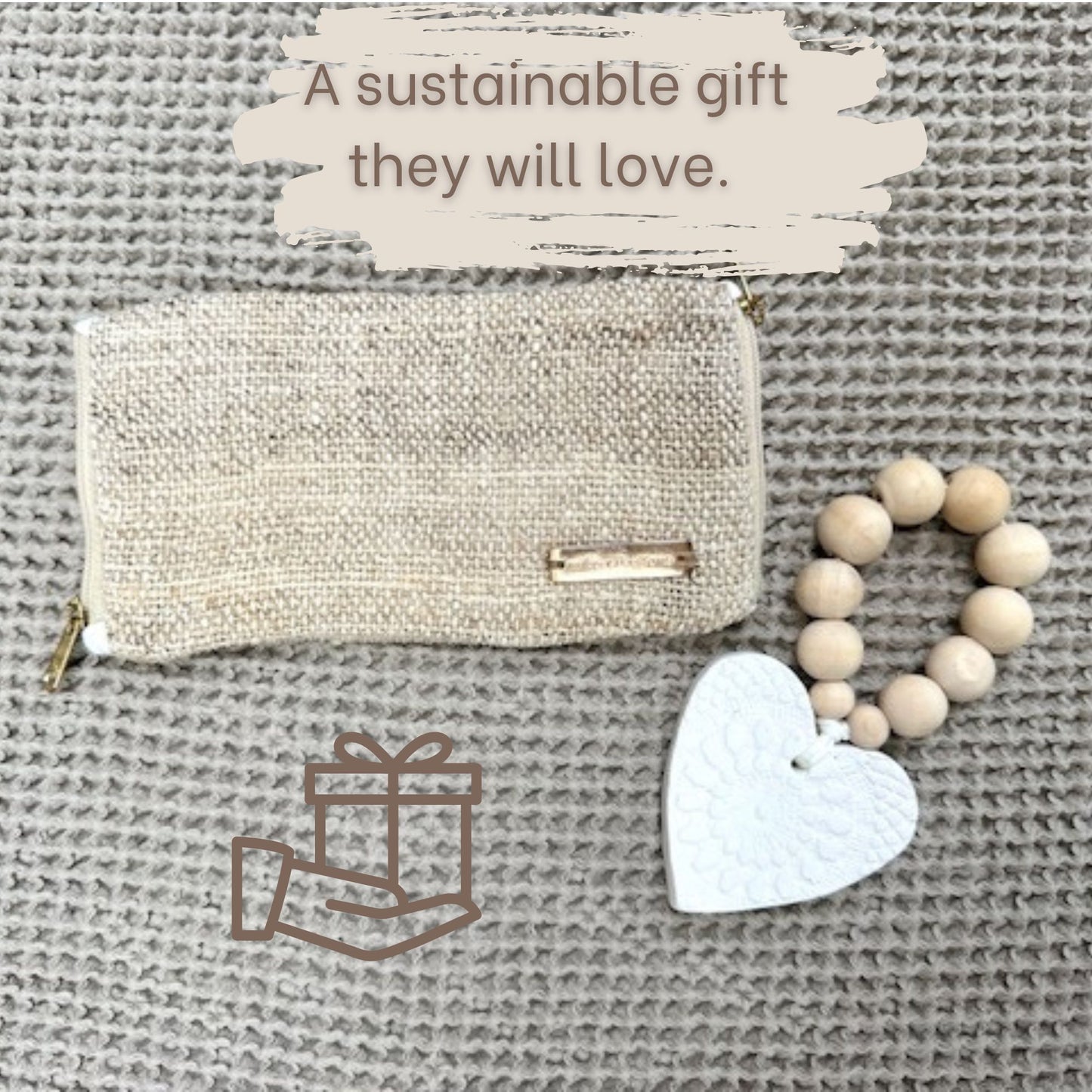 Double Glasses Case Hemp Linen Blend