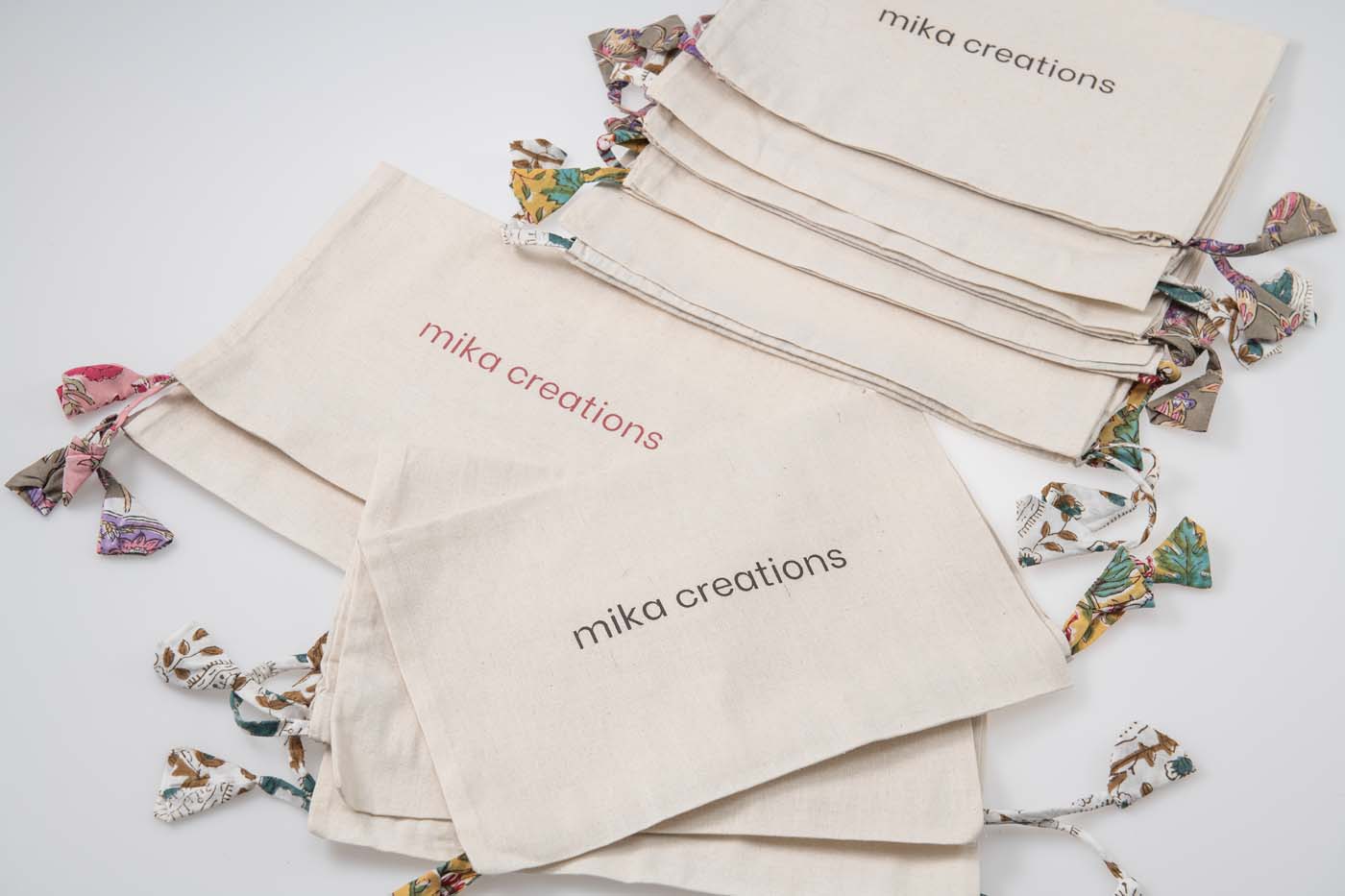 Mika Creations Sustainable Travel Shoe or Laundry Bag made with Cotton