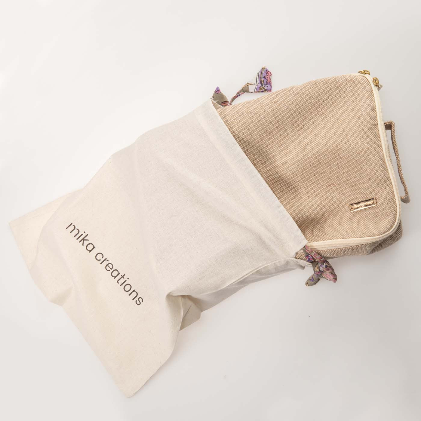 Sustainable Travel Shoe or Laundry Bag made with Cotton
