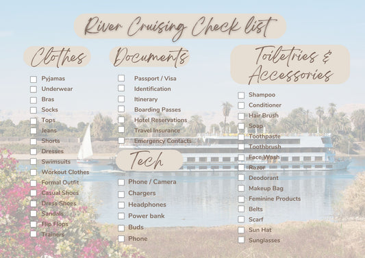 The Ultimate River Boat Cruise Checklist for an organised travel