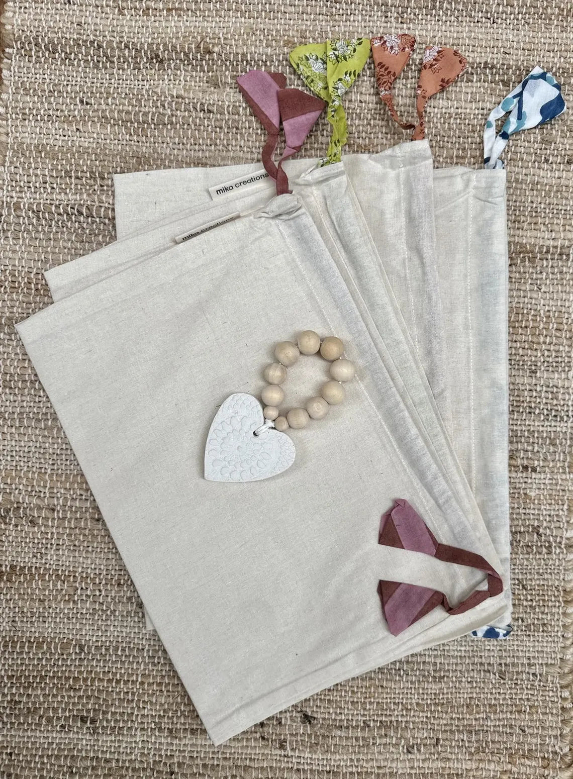 Travel Shoe & Laundry Bag – 100% Cotton with Unique Block Print Drawstring -30 x 50 cm