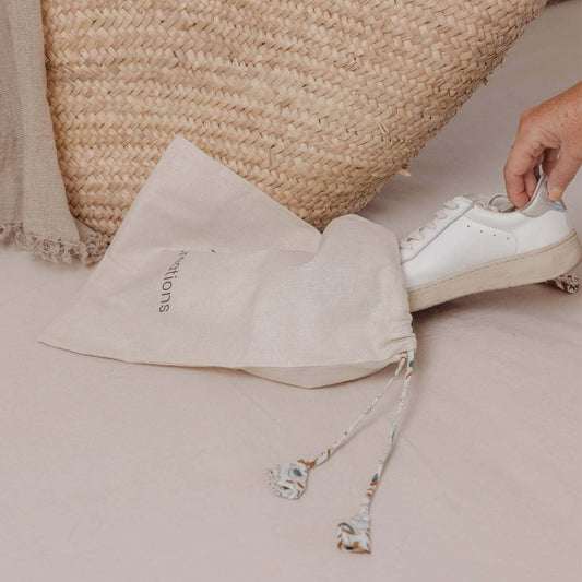 Sustainable Travel Shoe or Laundry Bag made with Cotton