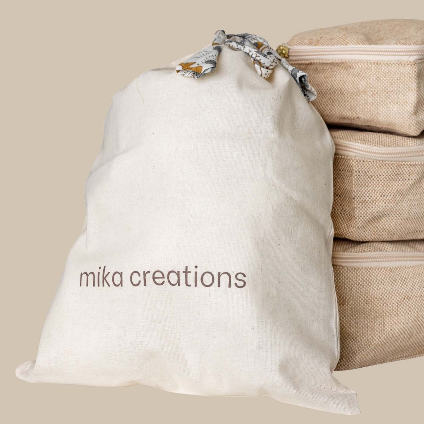 Sustainable Travel Shoe or Laundry Bag made with Cotton