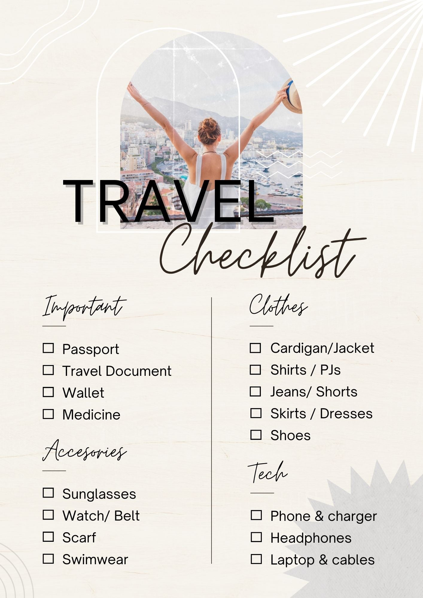 Free Travel checklist 