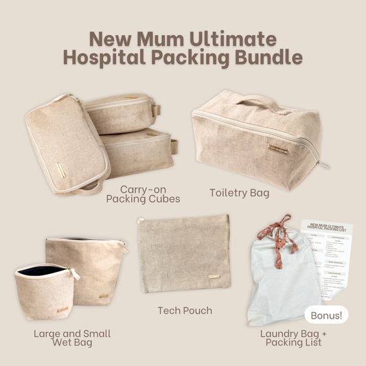 New Mums’ Hospital Packing Bag Organiser Bundle - 7 Piece Set