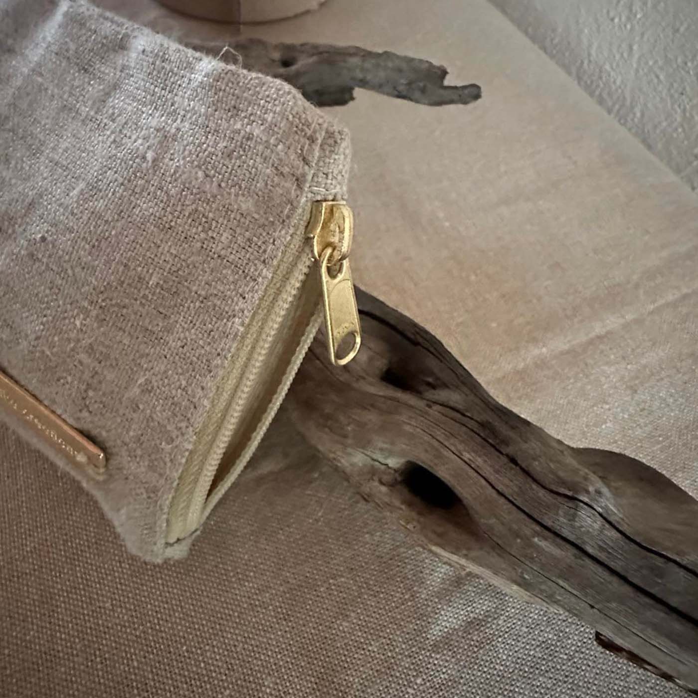 Double Glasses Case with Soft Pouch Made from Sustainable Hemp YKK Zipper