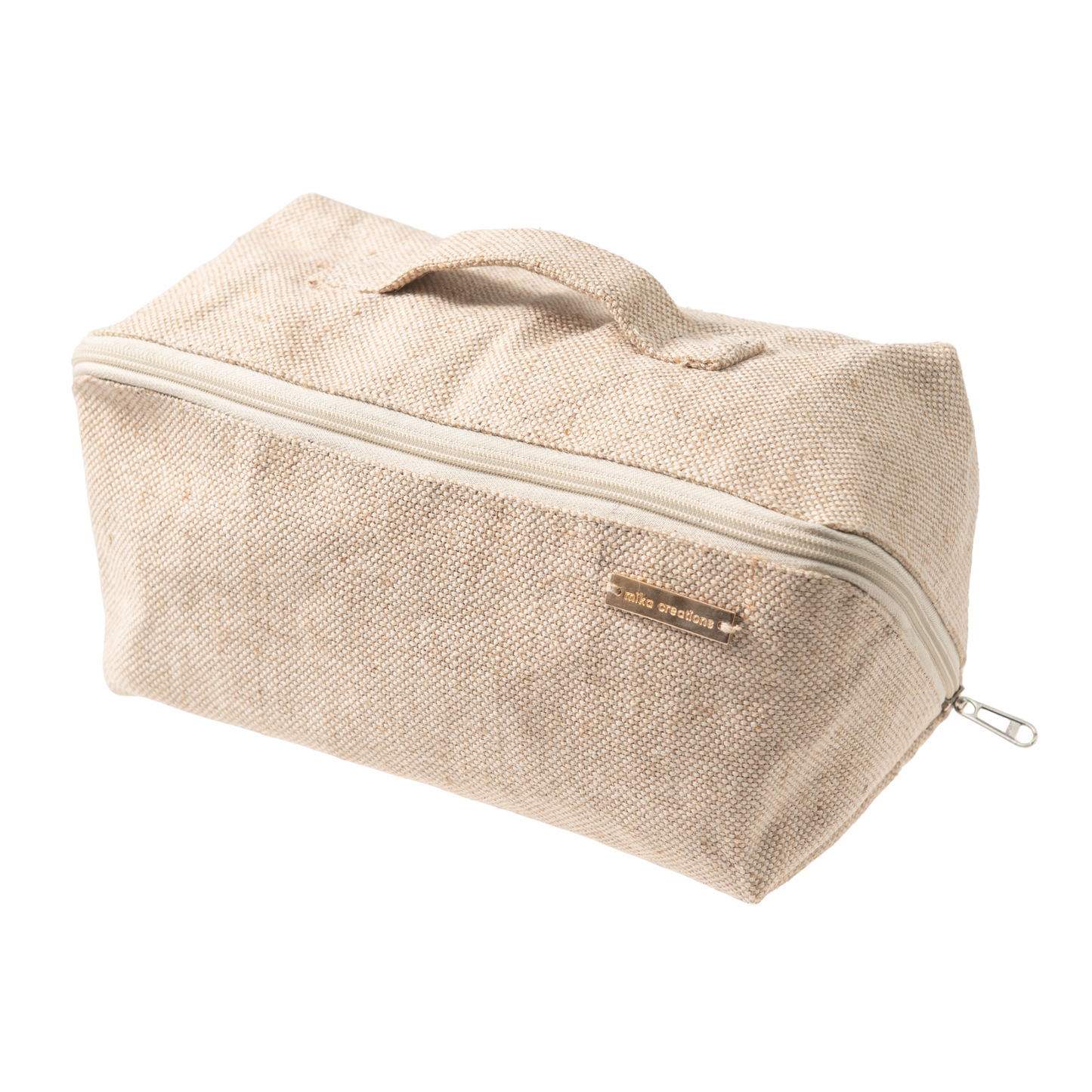Travel Make-up Bag, Flat lay  Make-Up Organiser with Divider and Handle, Cosmetic Bag